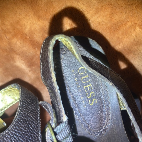 Rare Vintage GUESS Wooden Heels - Picture 9 of 9